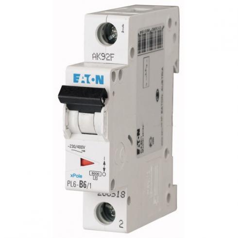 Автоматичний вимикач Eaton PL6-B6/1 1Р 6А тип B 6 кА