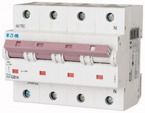 Автоматичний вимикач Eaton PLHT-C32/3N 3Р+N 32А тип C 25 кА