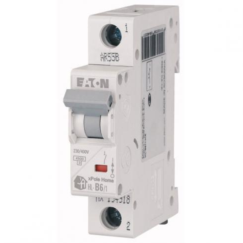 Автоматичний вимикач Eaton HL-B6/1 1Р 6А тип B 4.5 кА