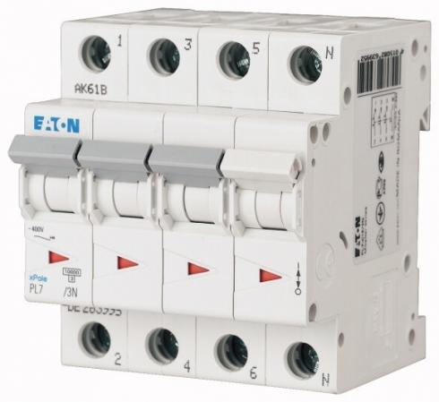 Автоматичний вимикач Eaton PL7-C50/3N 3Р+N 50А тип C 10 кА