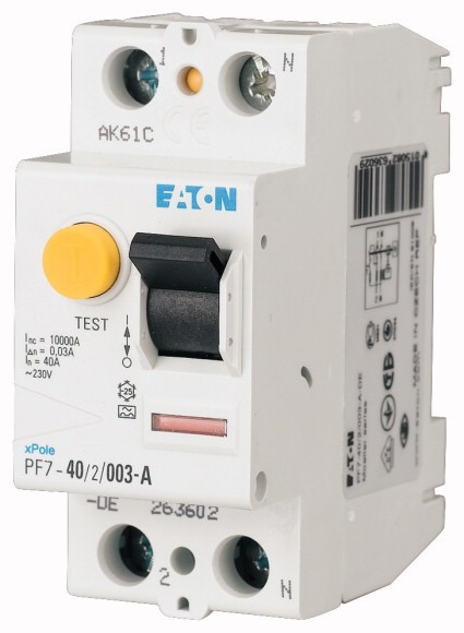 Пристрій захисного відключення Eaton PF7-25/2/003 2P 25A тип AC 30mA