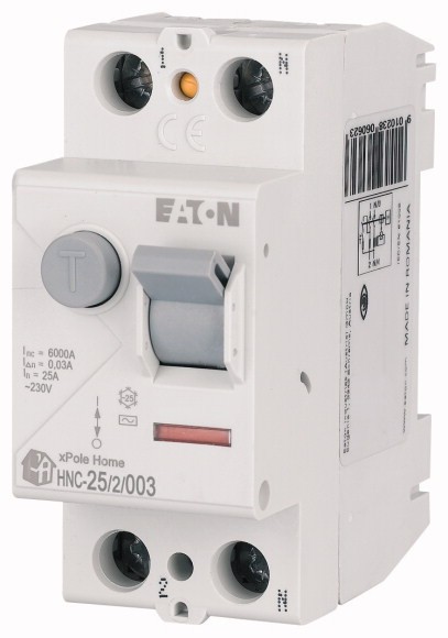 Пристрій захисного відключення Eaton HNC-25/2/003 2P 25A тип AC 30mA